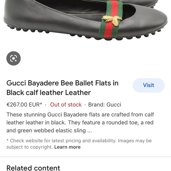 Gucci authentic ballerina bee flats - Picture 2 of 2